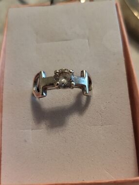 Montana Silversmiths Silver Ring with Clear Center Stone